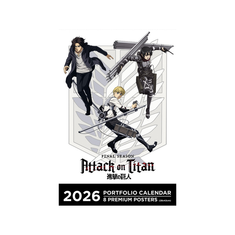 Calendriers Portfolio 2026 L'Attaque des Titans