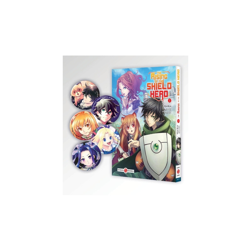 The Rising of the Shield Hero - vol. 01 - édition limitée -  bagdes collector