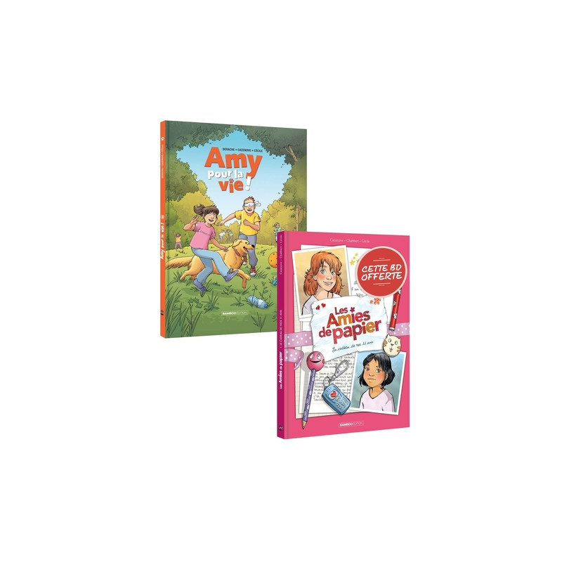 Amy pour la vie t03 + Amies de papier t01 offert - pack promo 2025