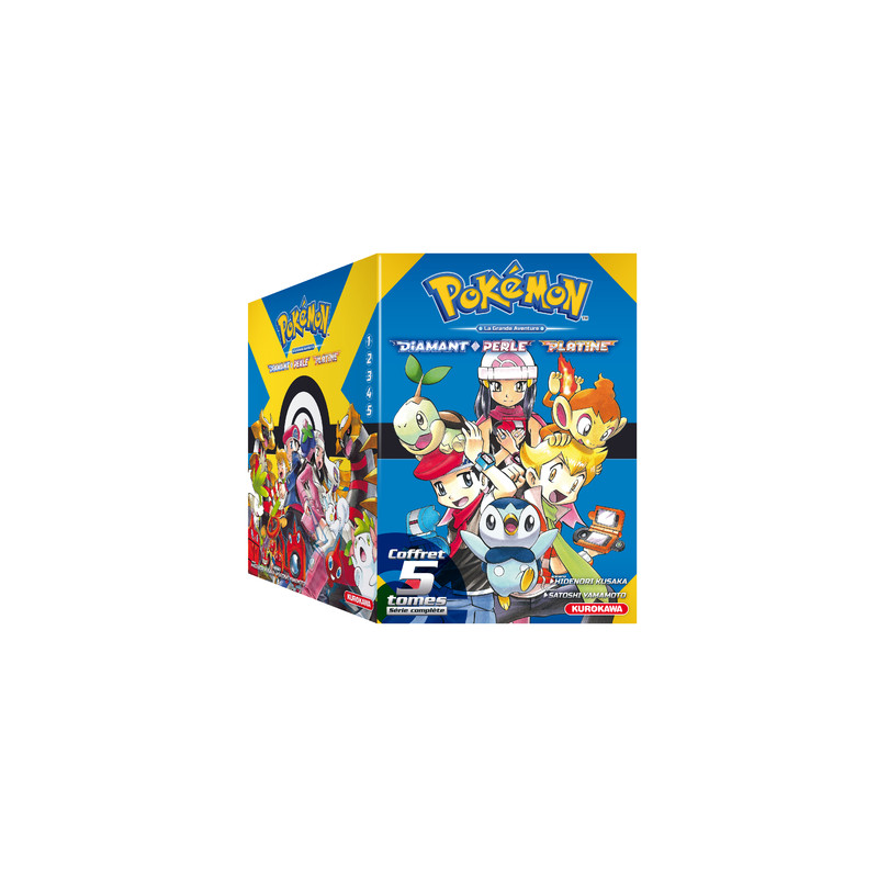 COFFRET Pokémon Diamant Perle / Platine - tomes 1 à 5 + Guide Pokémon