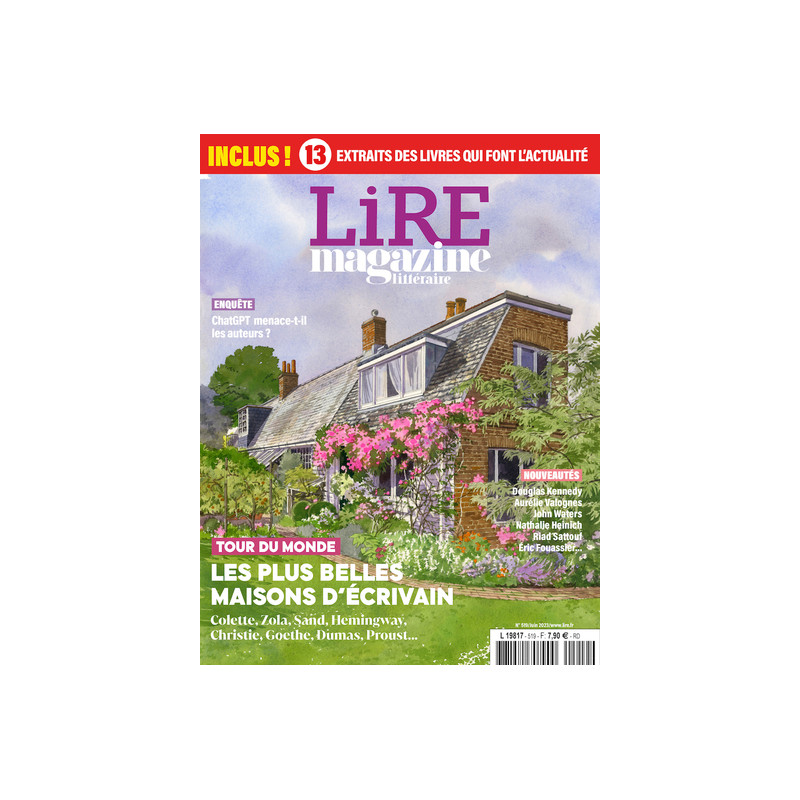 Lire Magazine Littéraire N°519 : Les plus belles maisons d'écrivains - juin 2023