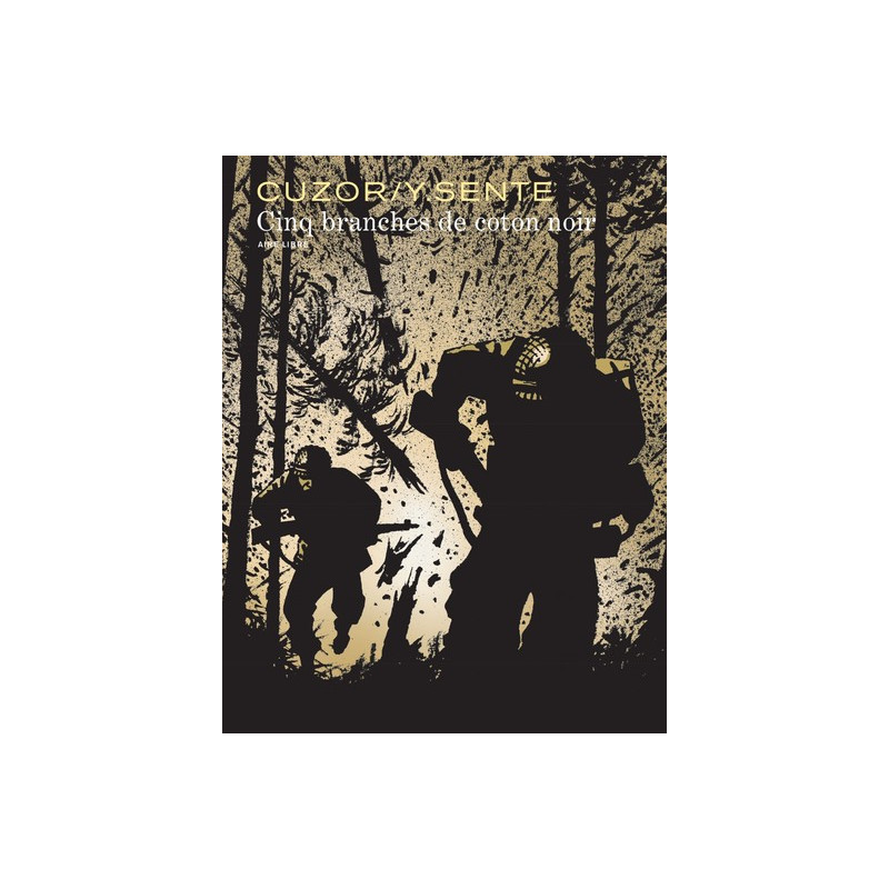 Cinq branches de coton noir