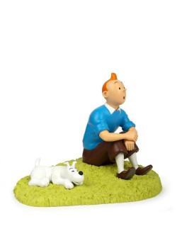 Tintin Assis dans l'Herbe