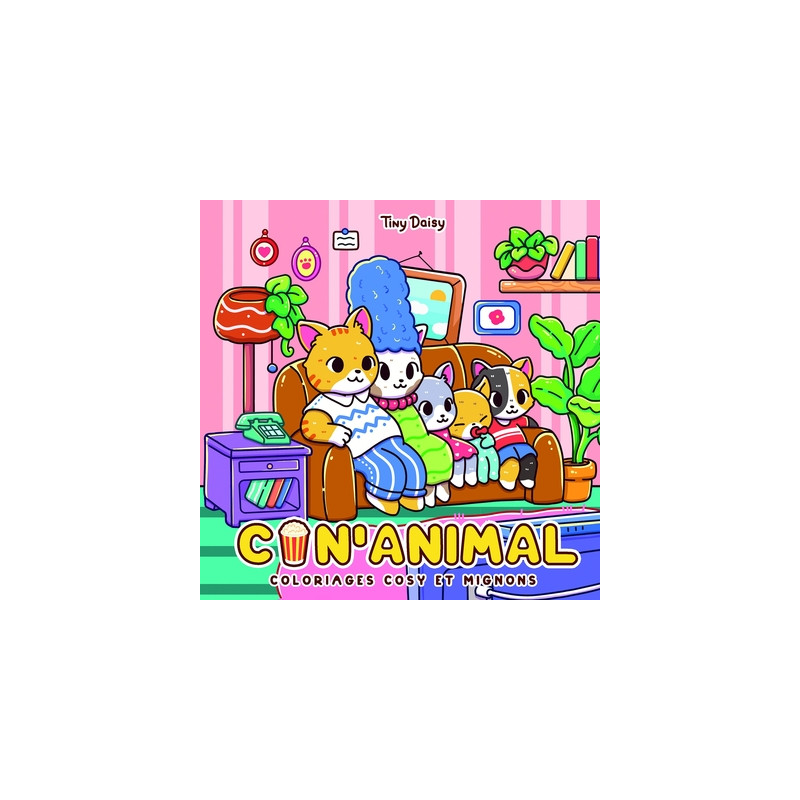 Cin'animal : coloriages cosy et mignons