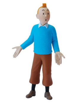 FIGURINES PVC - TINTIN PULL BLEU (9 CM)