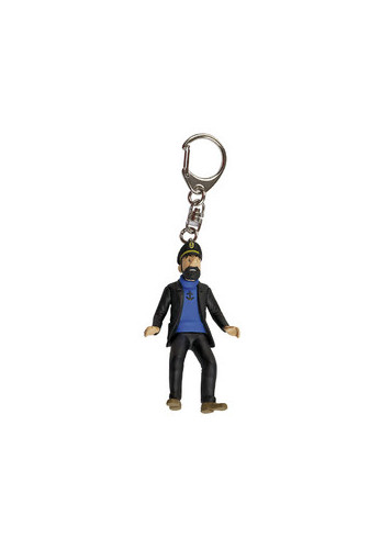 PORTE-CLES PVC - HADDOCK AU RALLYE 6CM