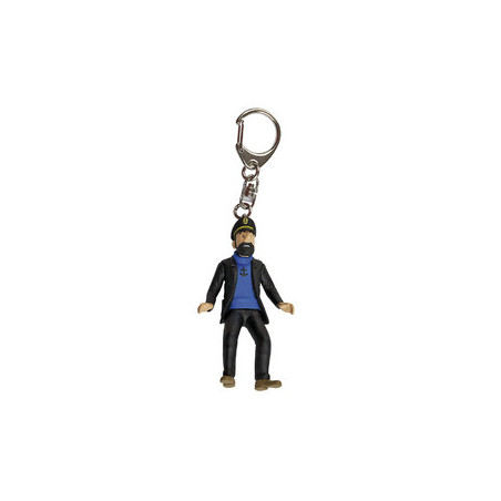 PORTE-CLES PVC - HADDOCK AU RALLYE 6CM