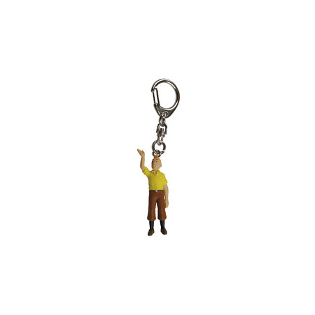 PORTE-CLES-TINTIN SALUE 6CM